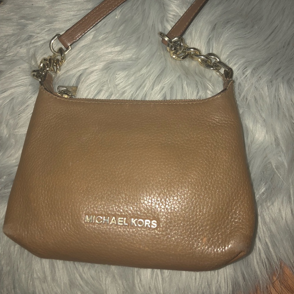 Michael Kors Brown Leather Crossbody